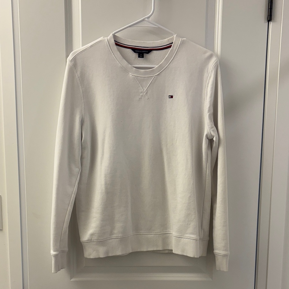 Tommy Hilfiger Men's Cream Crewneck Sweater